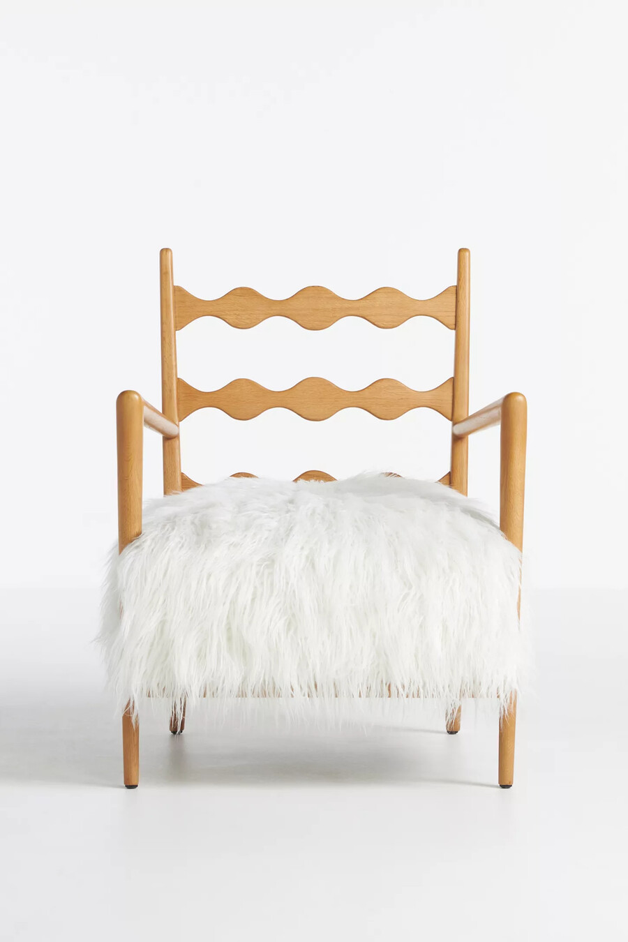 katie hodges faux fur accent chair