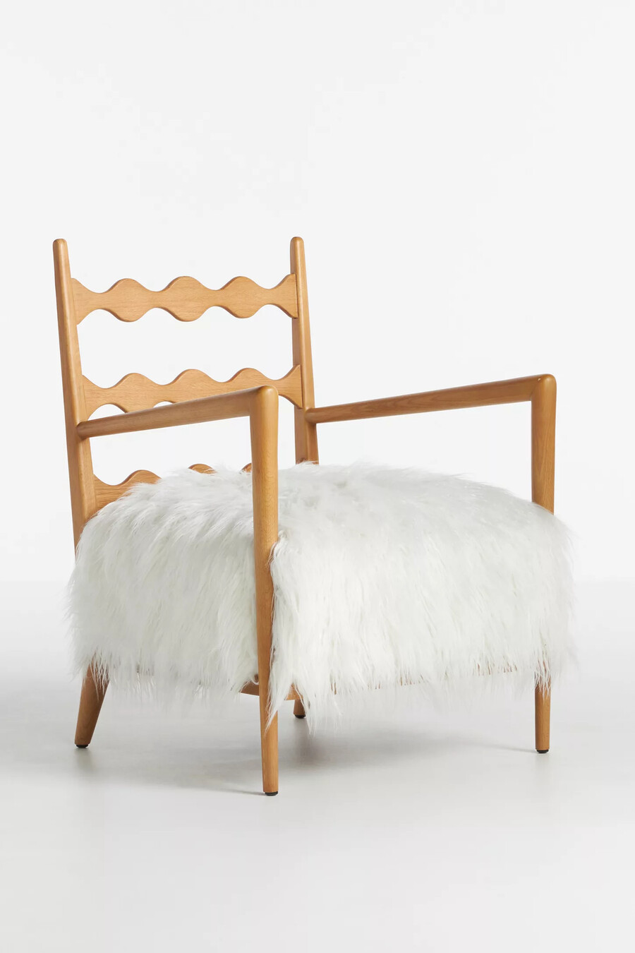 katie hodges faux fur accent chair