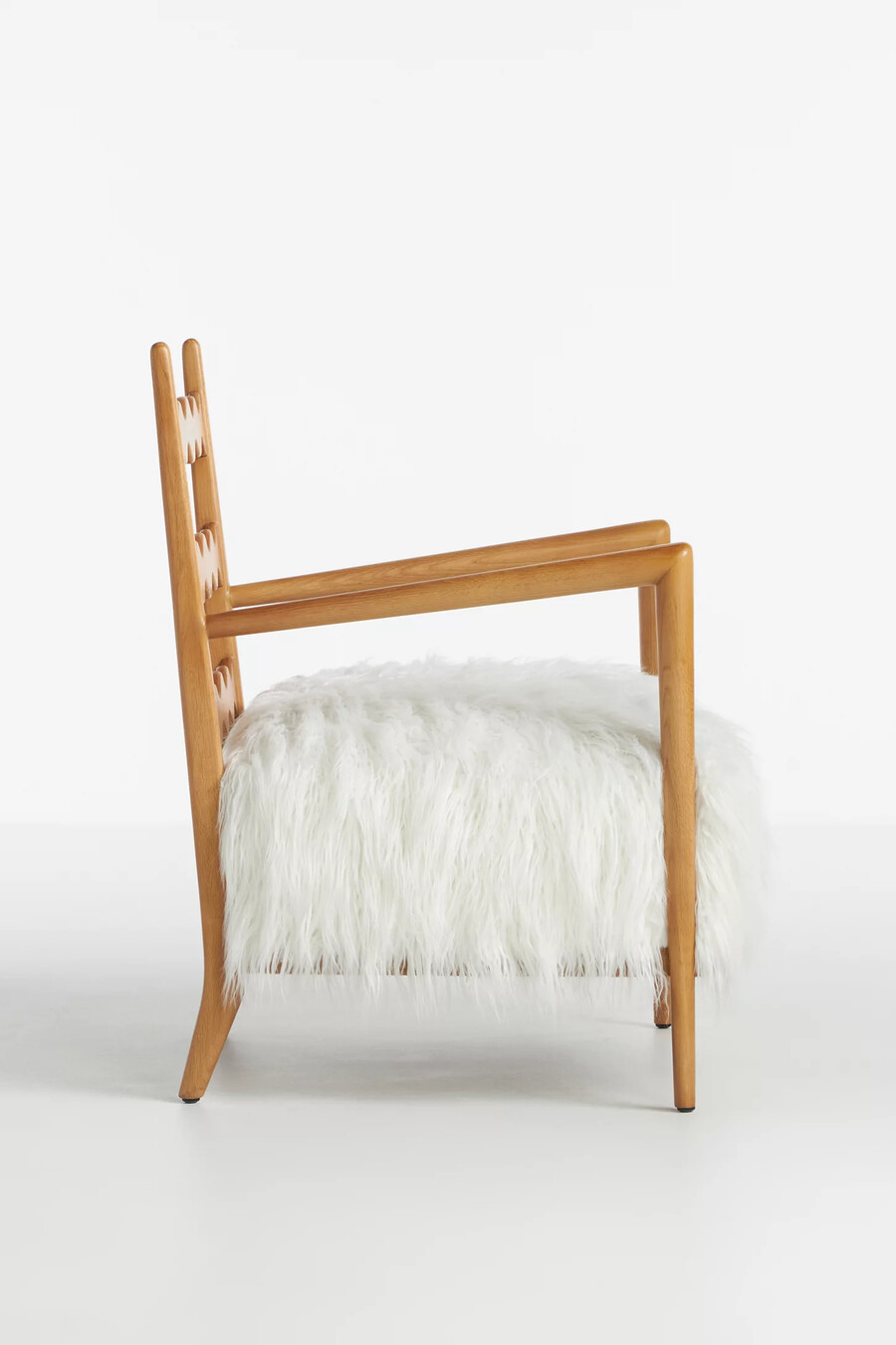 katie hodges faux fur accent chair
