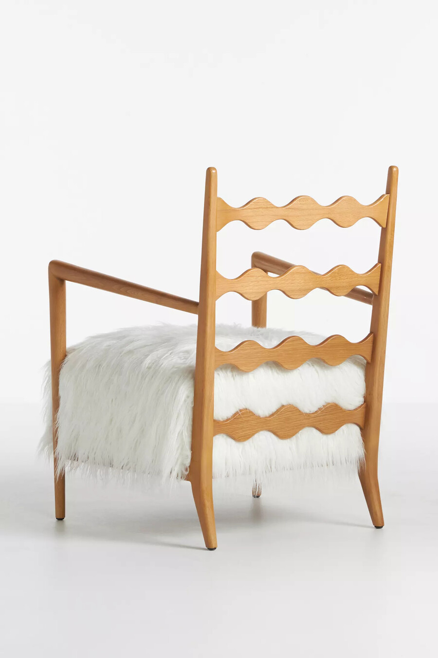 katie hodges faux fur accent chair