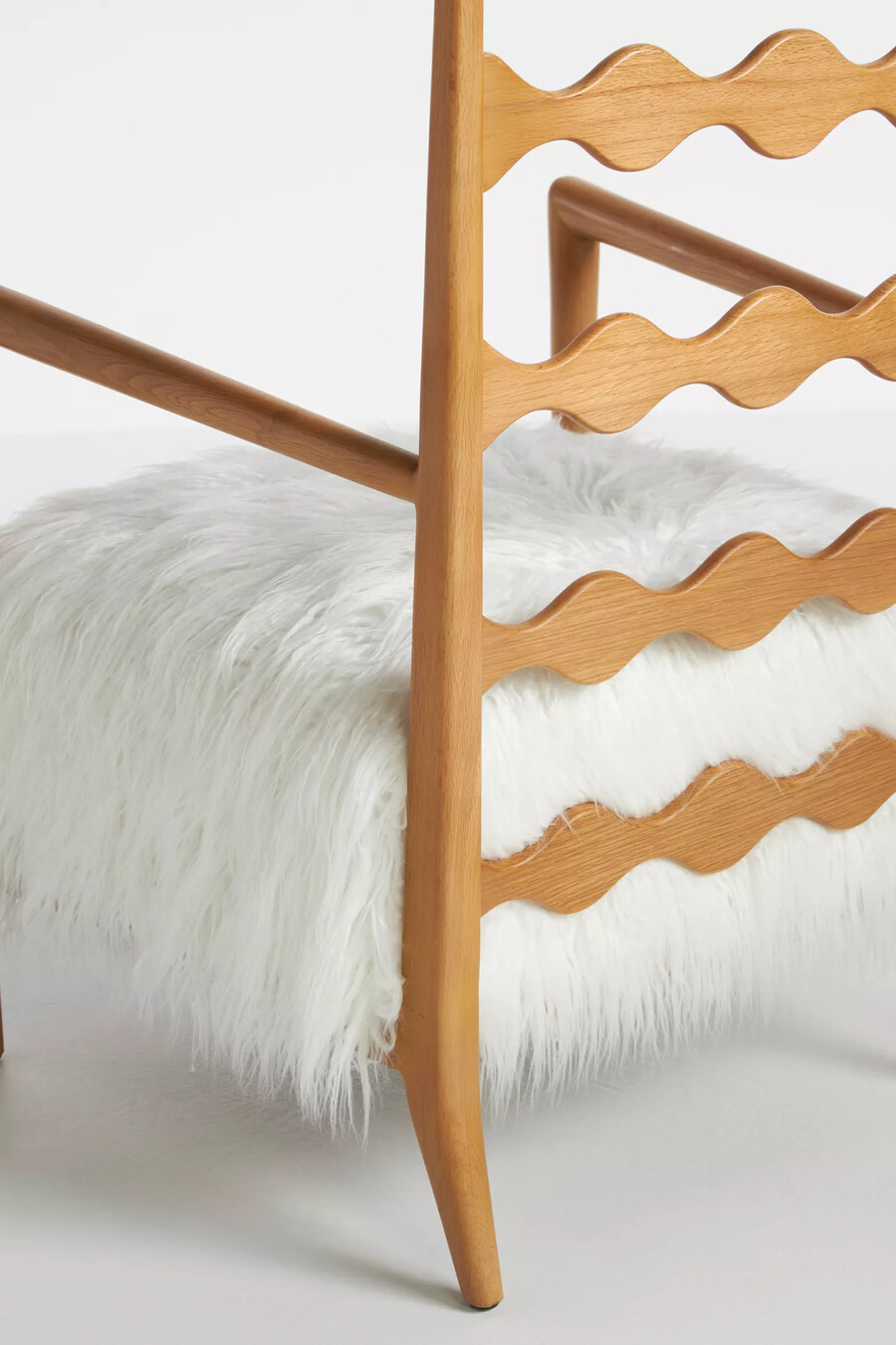 katie hodges faux fur accent chair