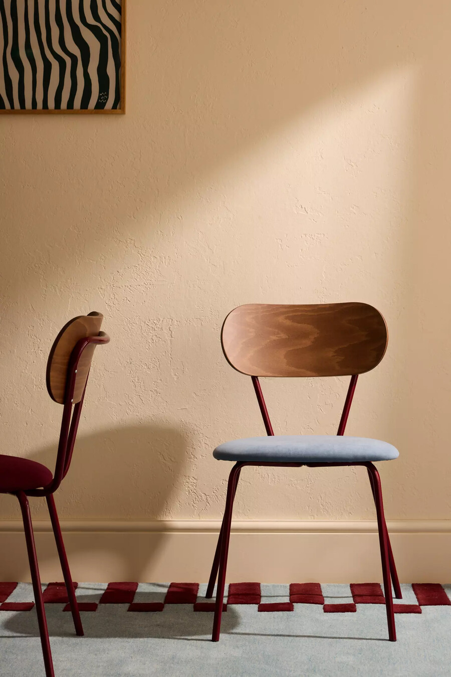 sueded velvet metal frame chair set of 2