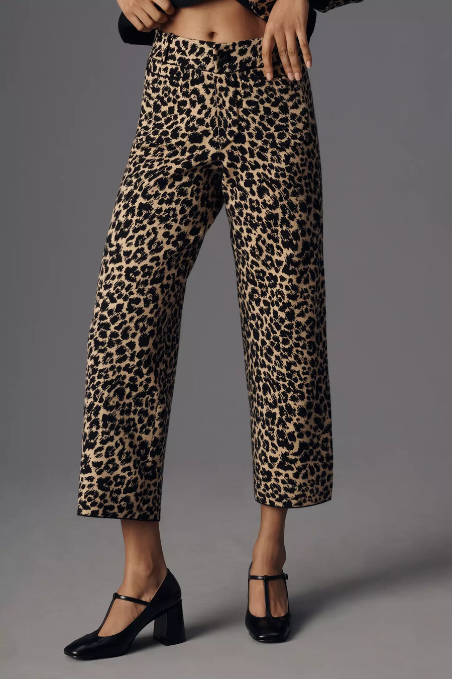 the colette knit crop wide-leg trousers by maeve