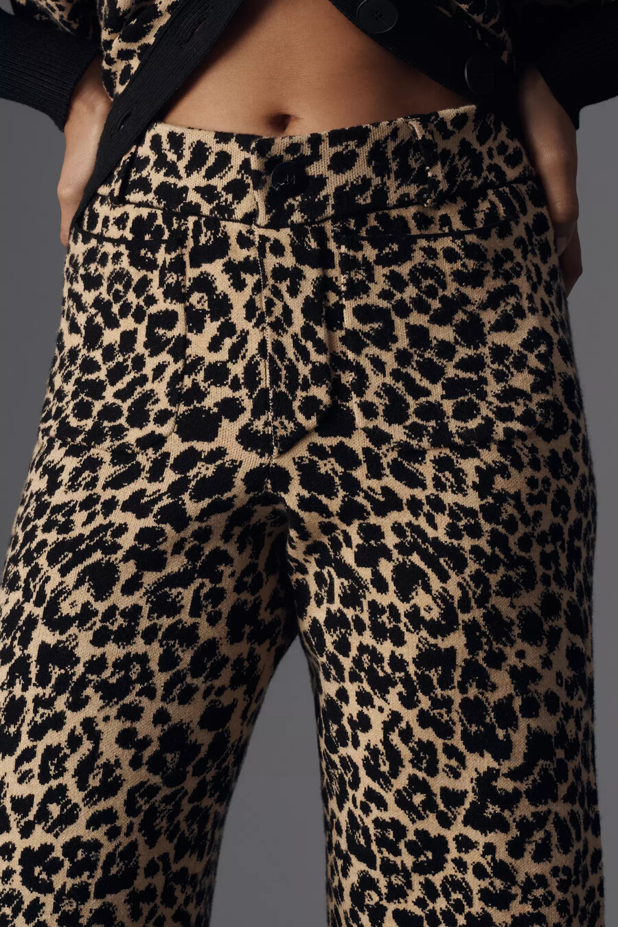 the colette knit crop wide-leg trousers by maeve