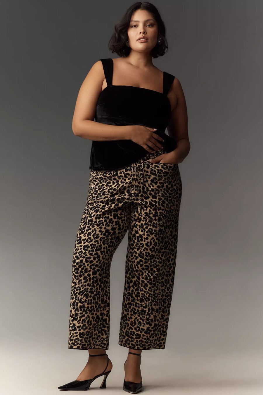 the colette knit crop wide-leg trousers by maeve
