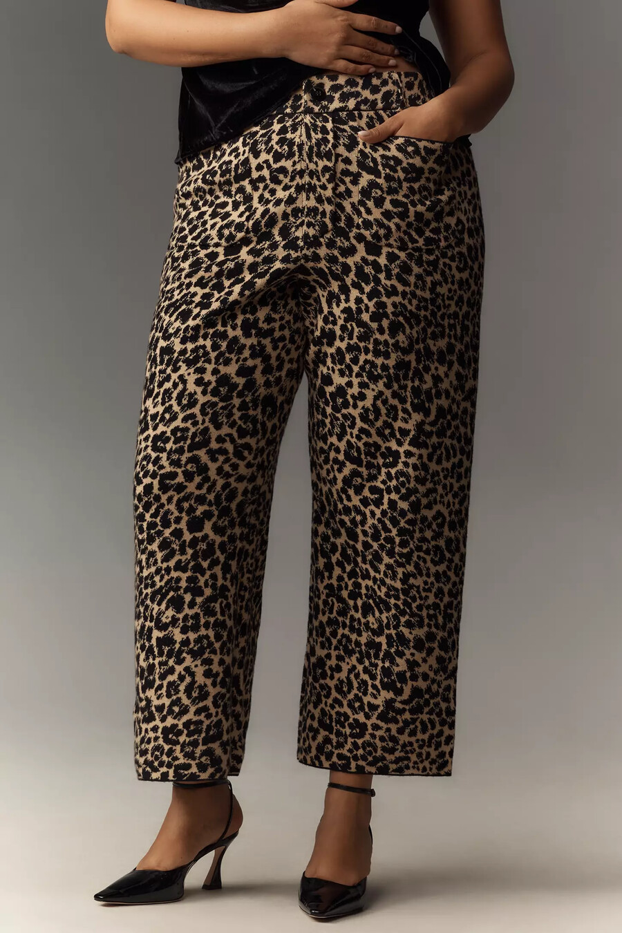 the colette knit crop wide-leg trousers by maeve