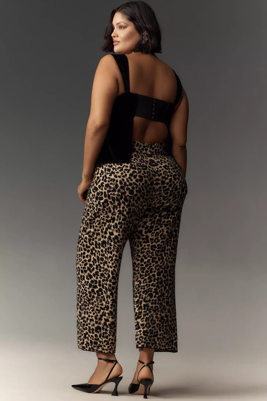 the colette knit crop wide-leg trousers by maeve
