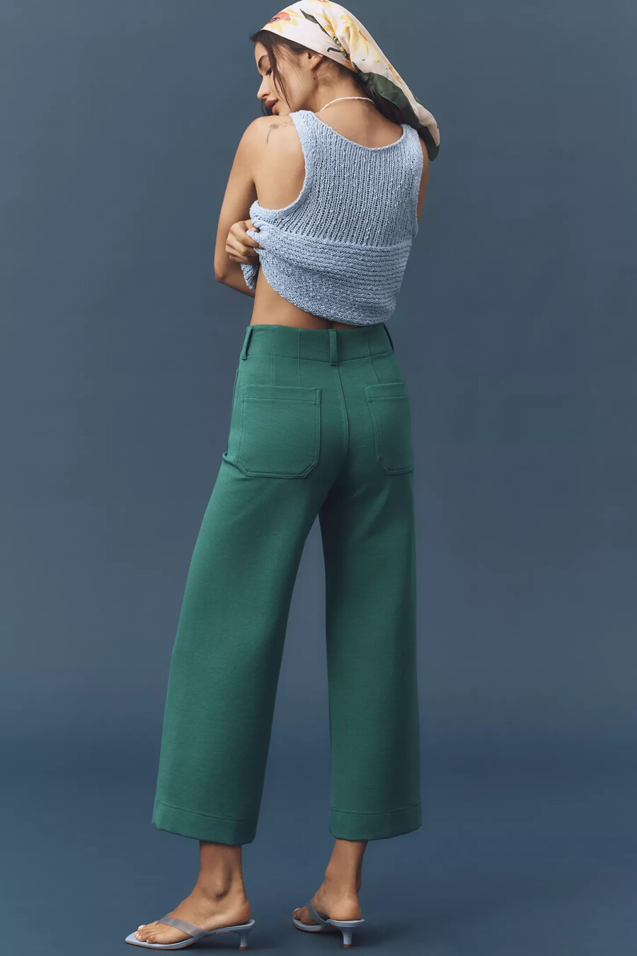 the colette knit crop wide-leg trousers by maeve
