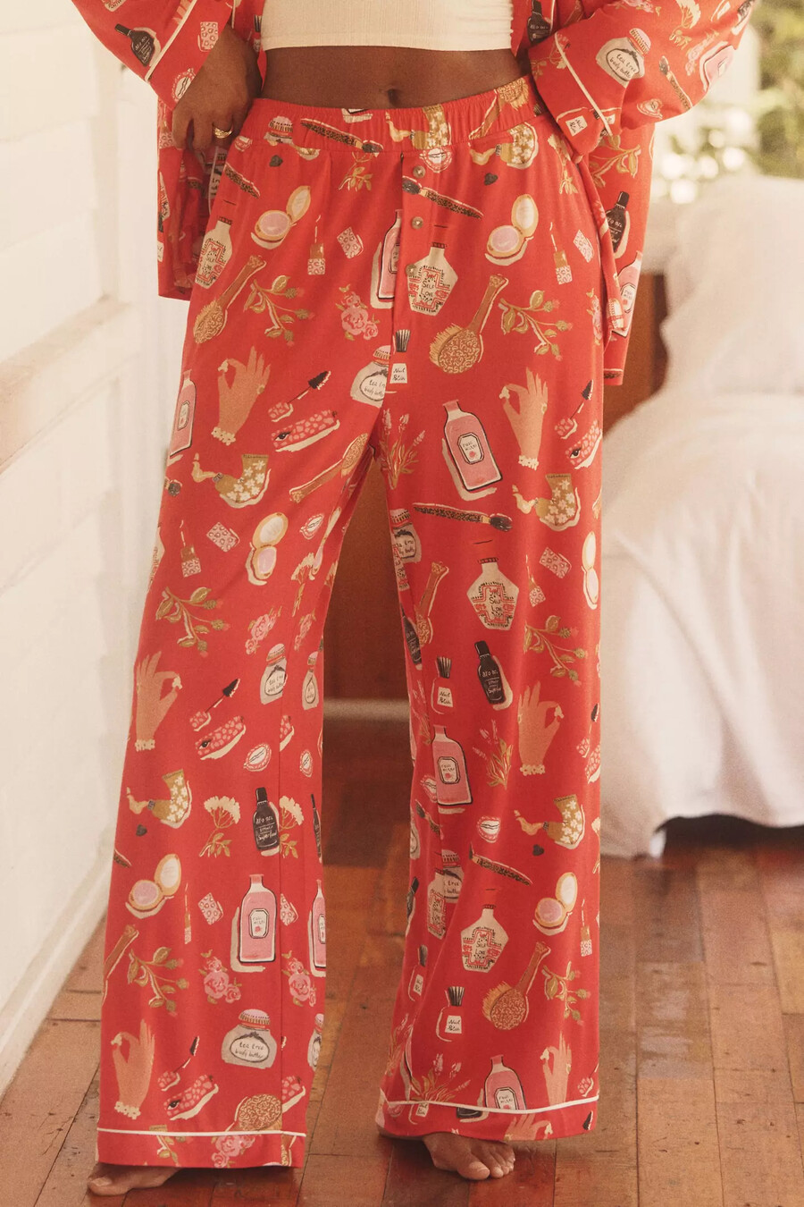 the briar piped pyjama bottoms