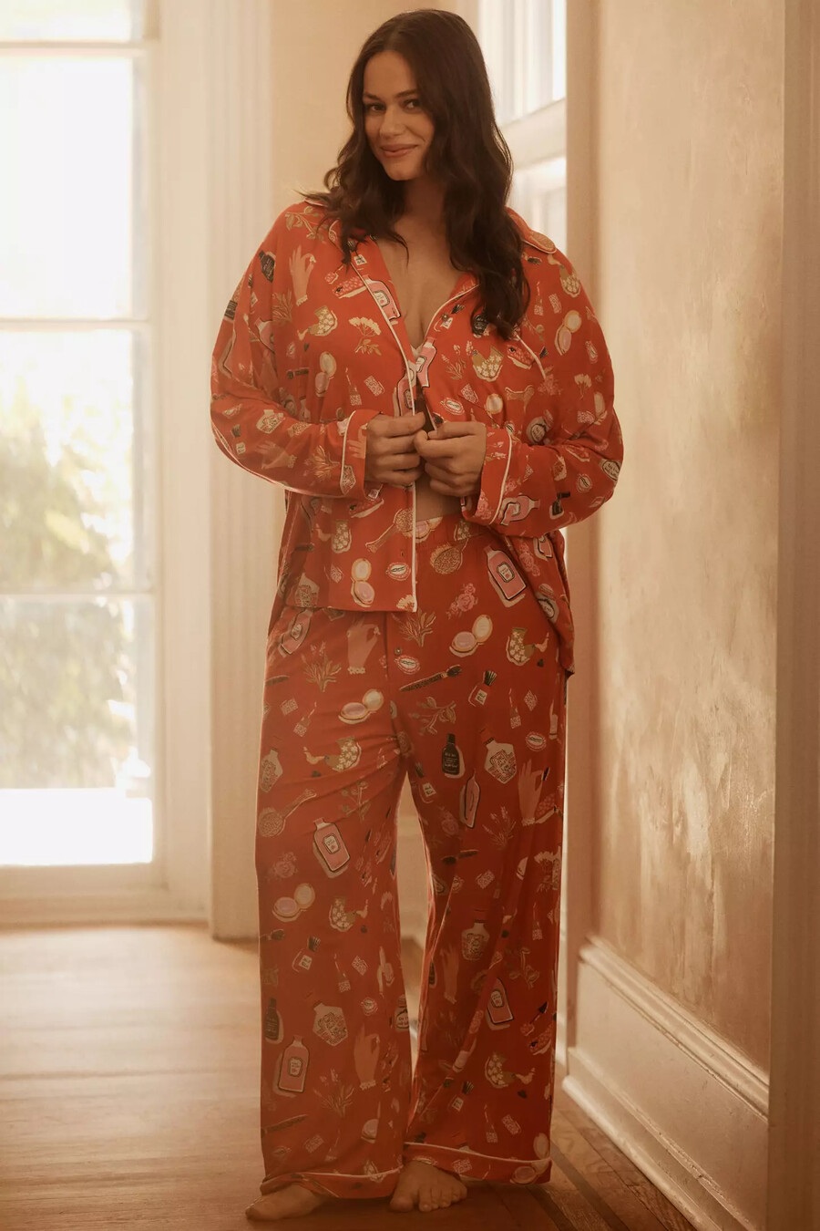 the briar piped pyjama bottoms