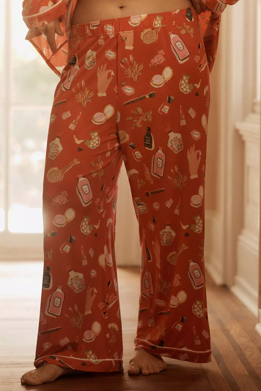 the briar piped pyjama bottoms