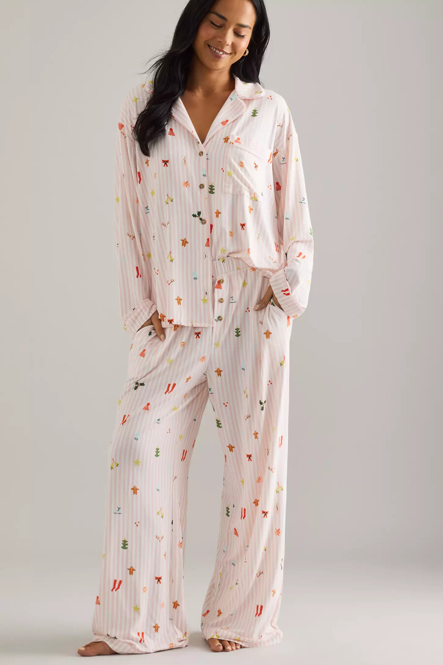 the briar piped pyjama bottoms