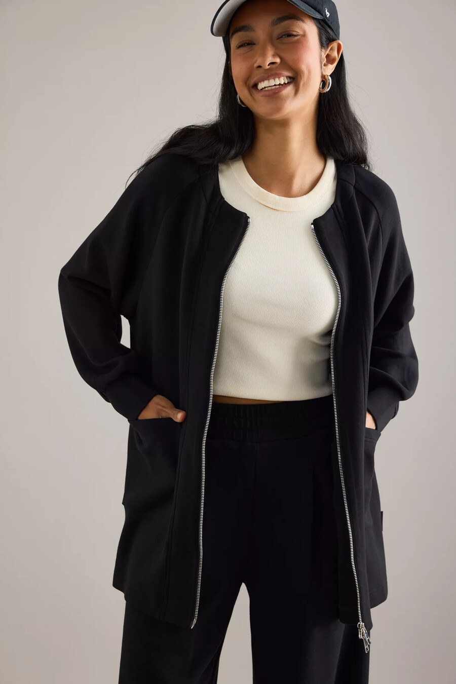 varley augusta zip-through sweatshirt