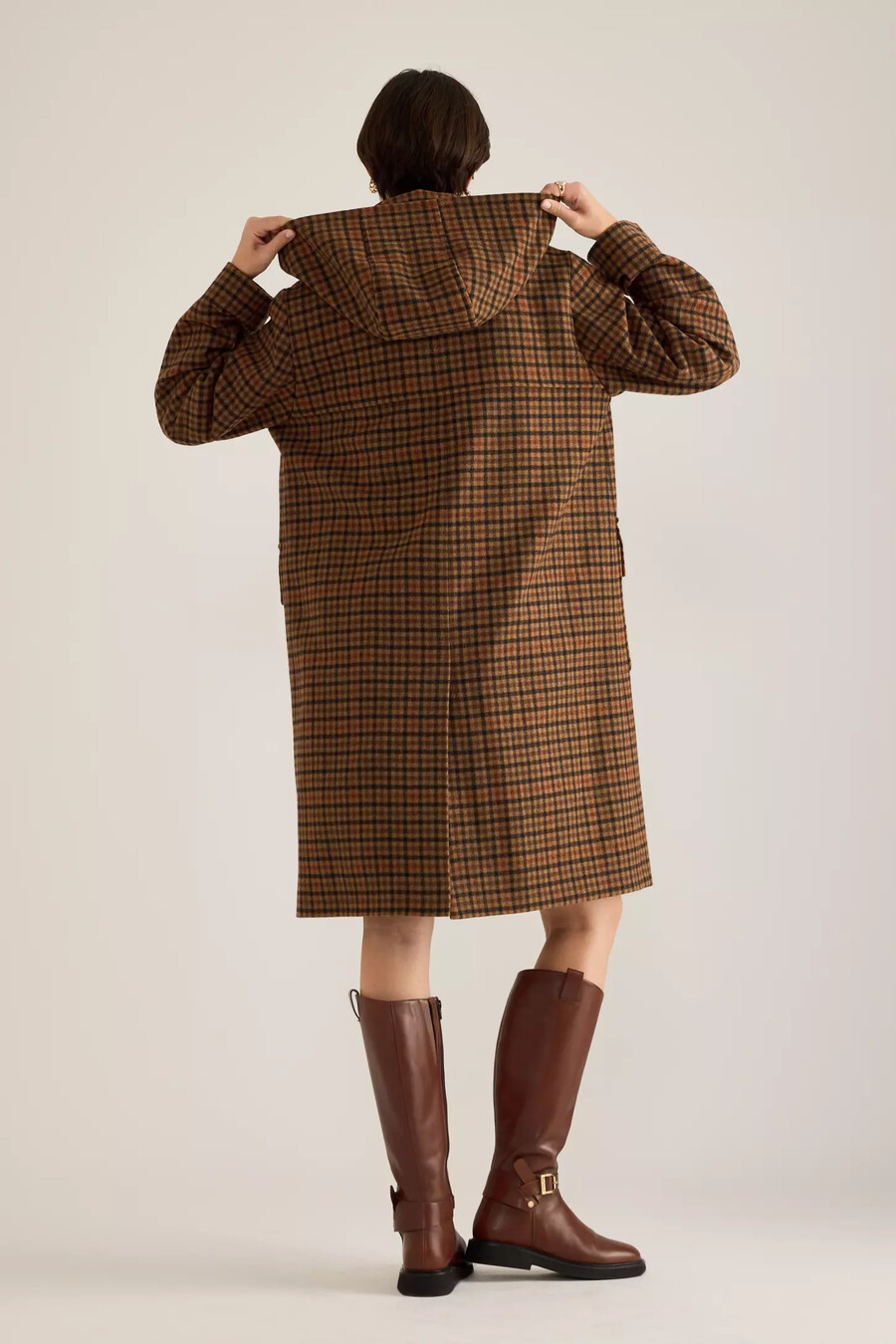 barbour melody check duffle coat