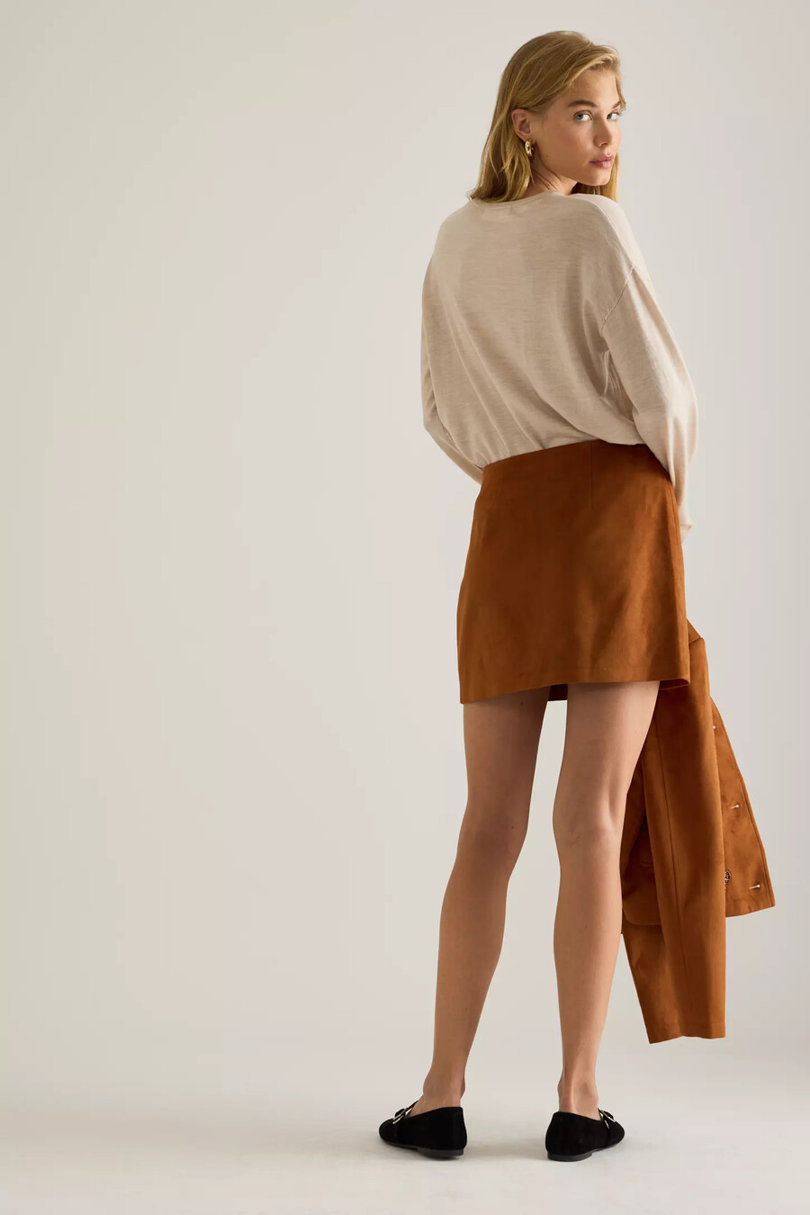 maeve embellished faux-suede jacket