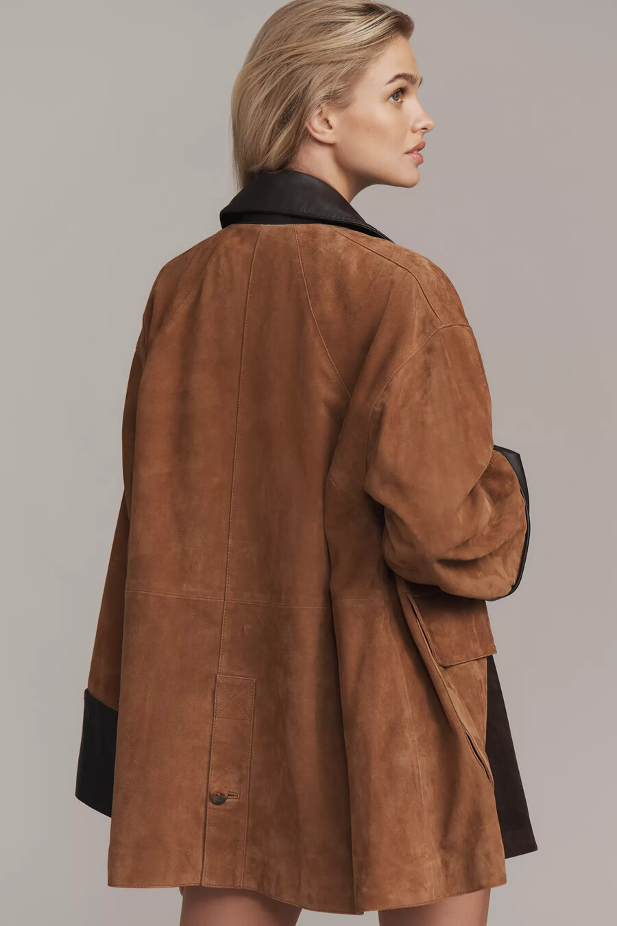 pilcro adelaide suede barn jacket