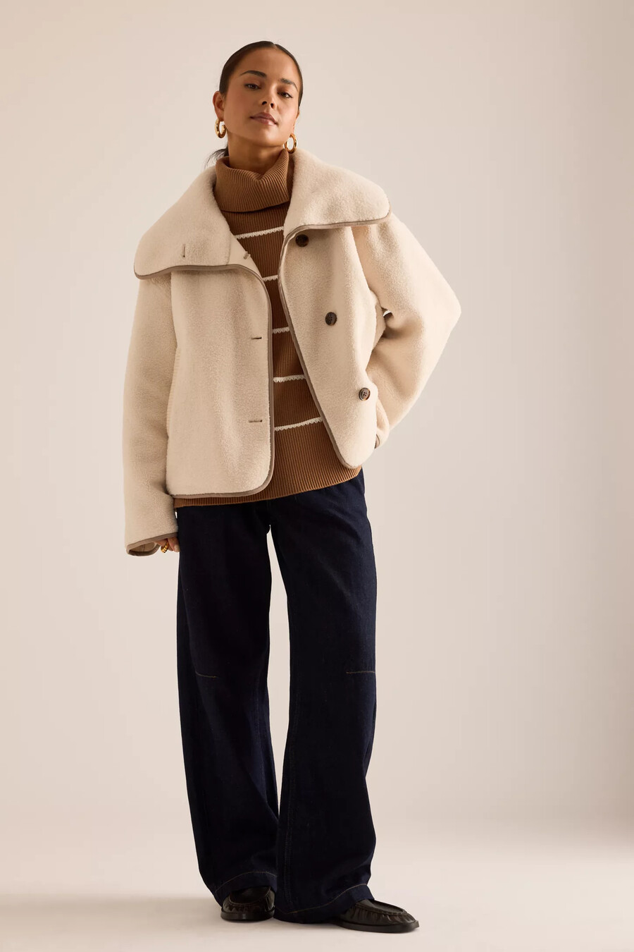 varley romane boxy sherpa jacket