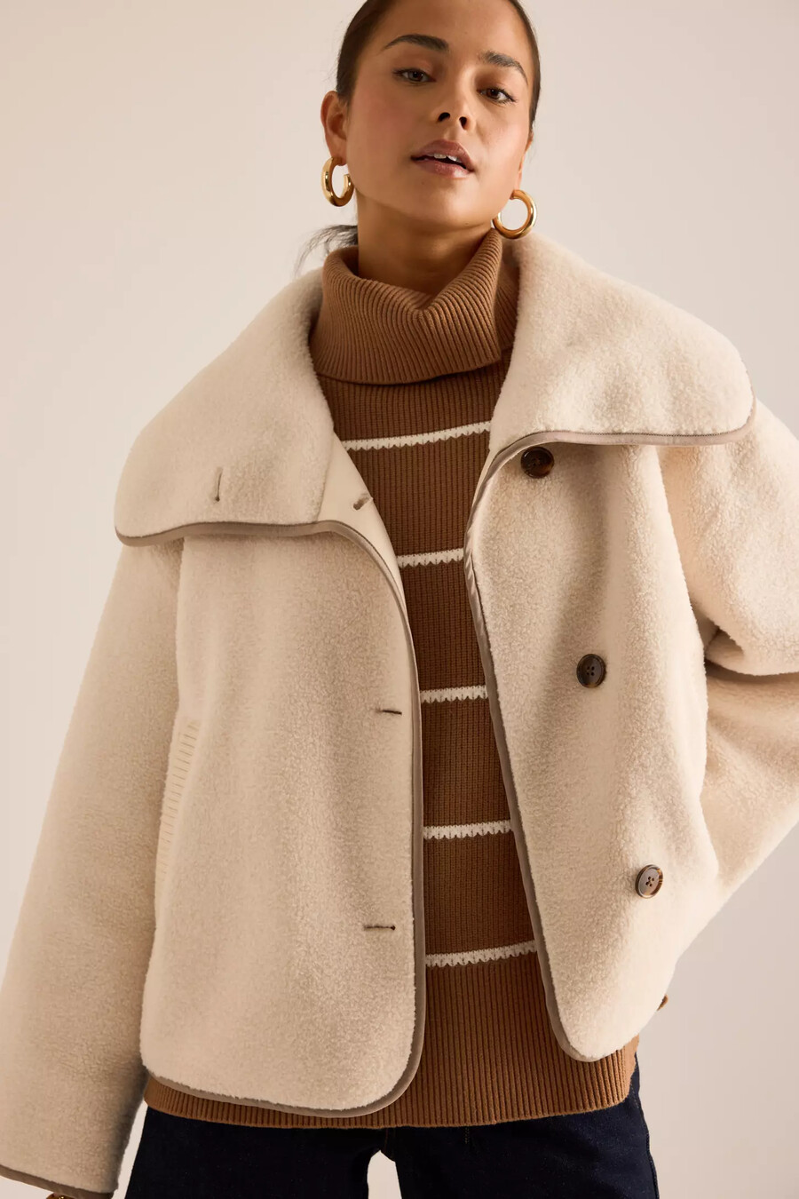 varley romane boxy sherpa jacket