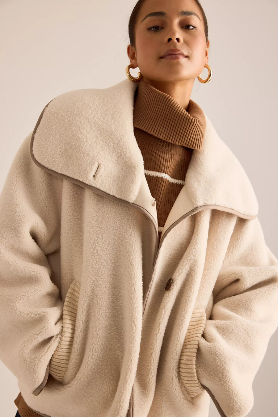 varley romane boxy sherpa jacket