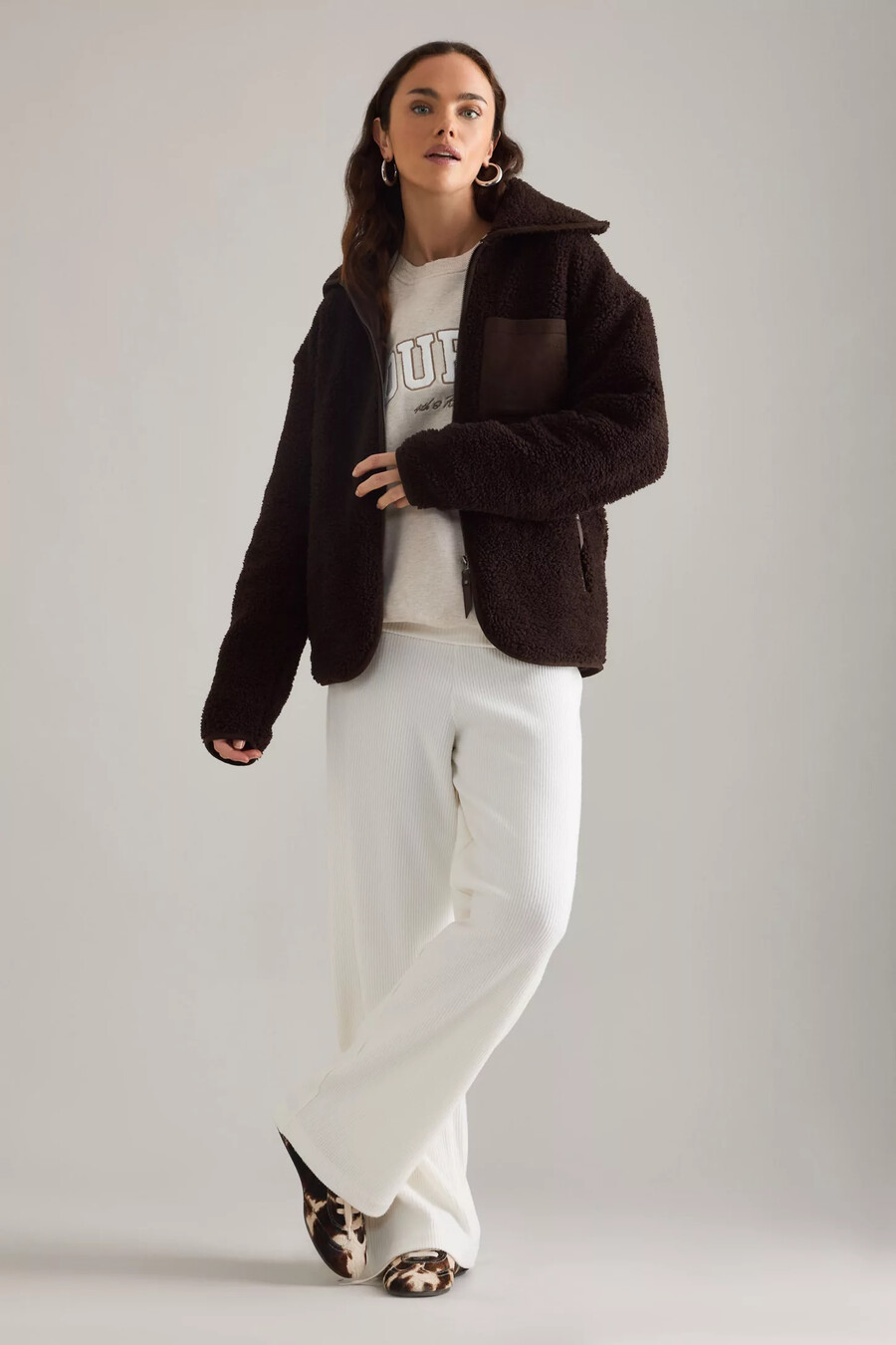 4th reckless zara zip-up fleece jacket