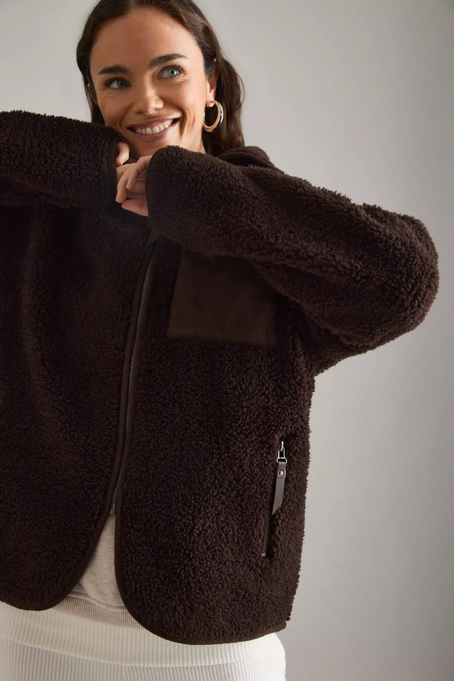 4th reckless zara zip-up fleece jacket