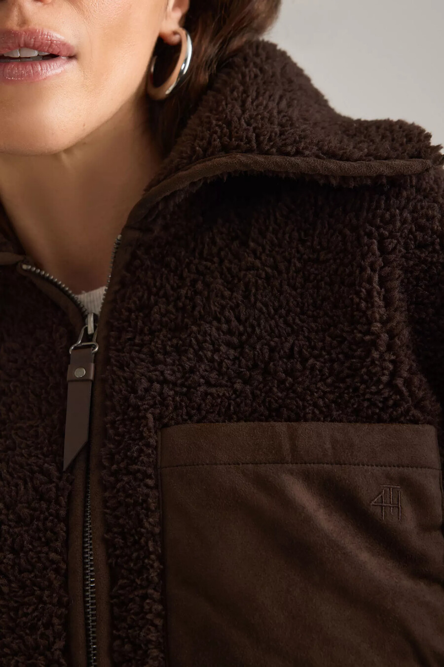 4th reckless zara zip-up fleece jacket