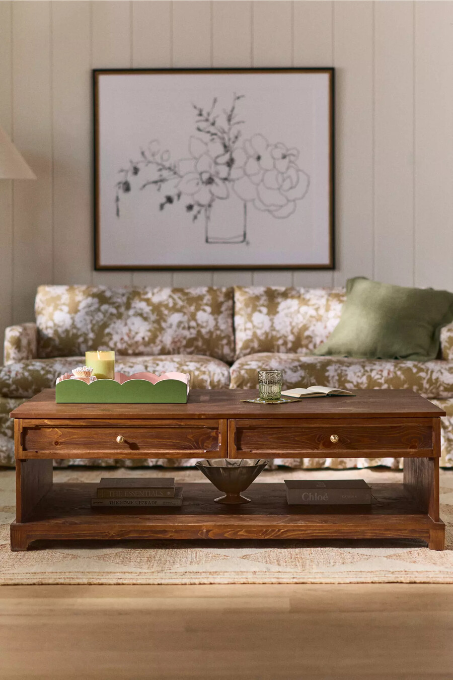 whitney wood coffee table