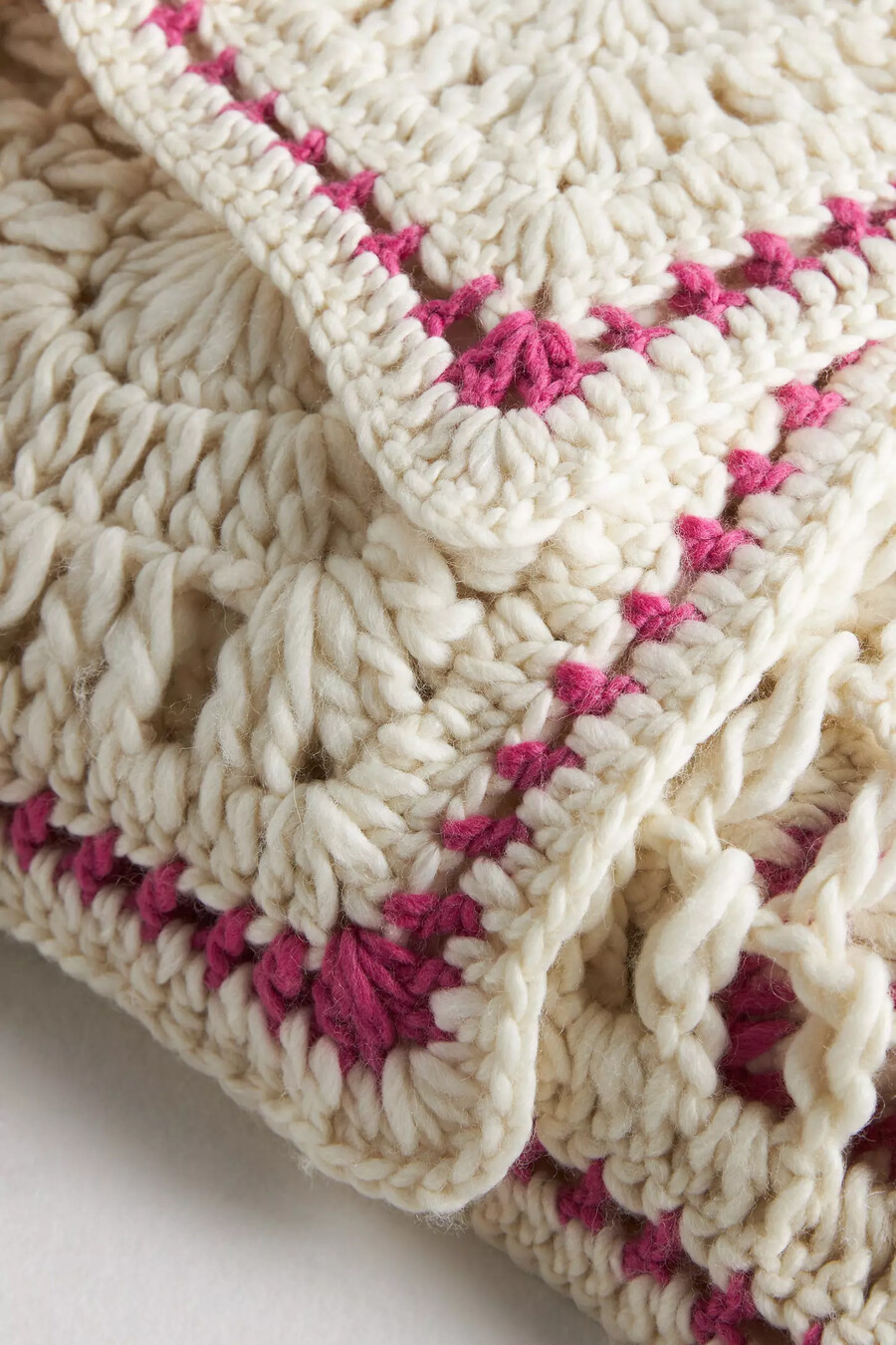 aspen crochet knit throw blanket