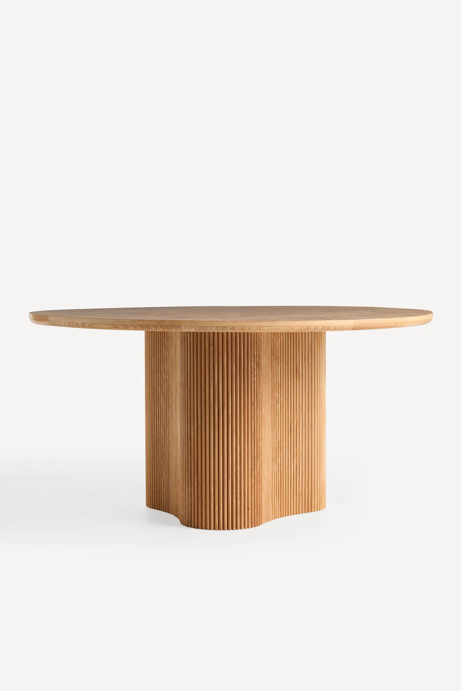 scout wood round dining table