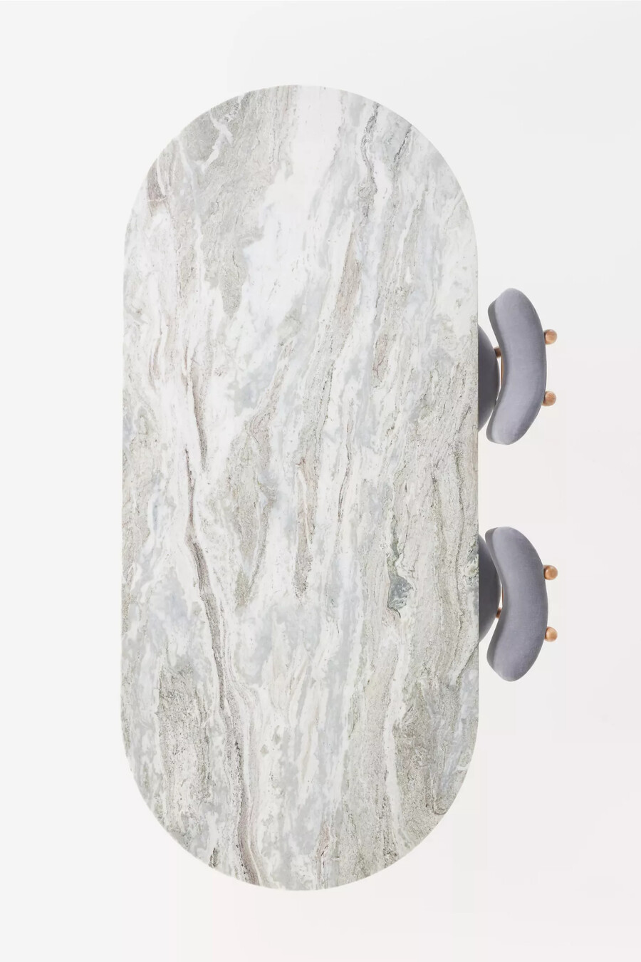 jolie oval 90 marble dining table