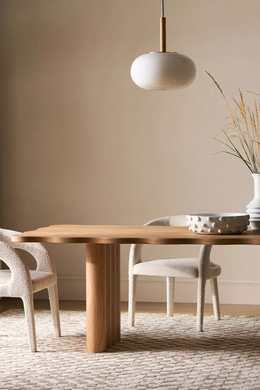 caldwell rectangular oak dining table