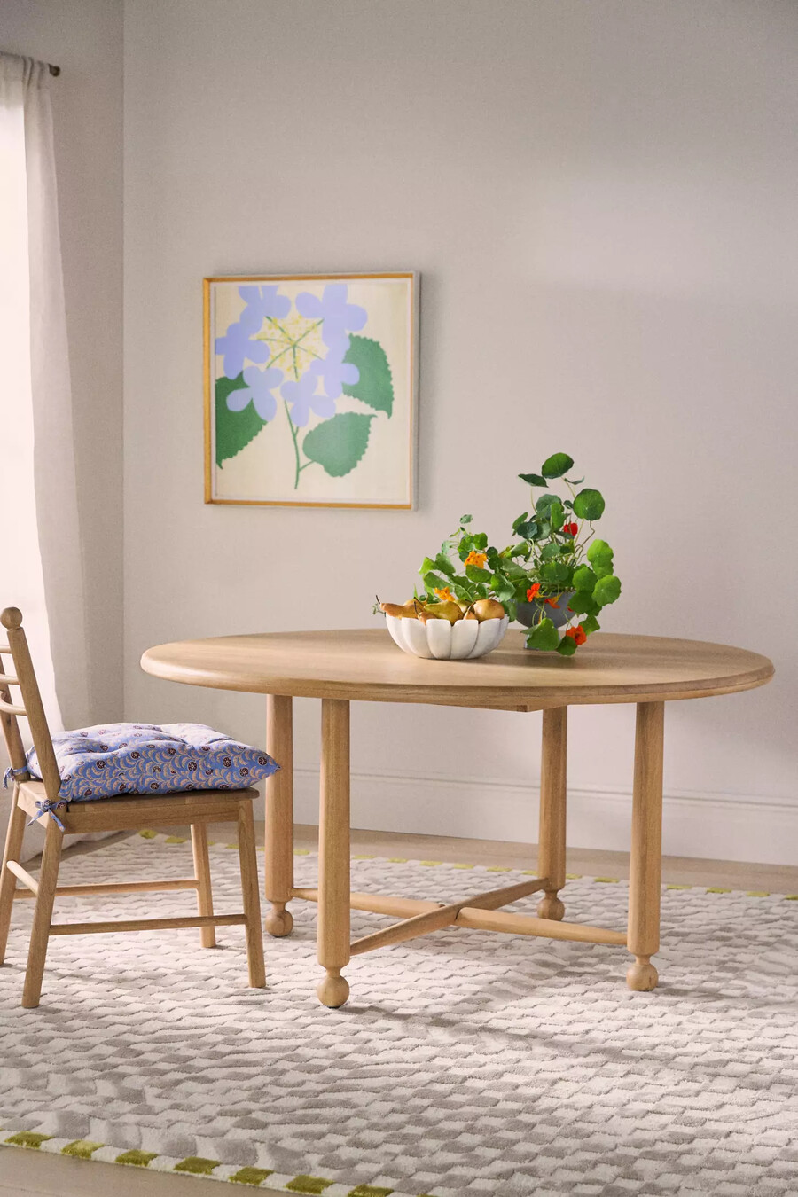 roma round 60 oak wood dining table