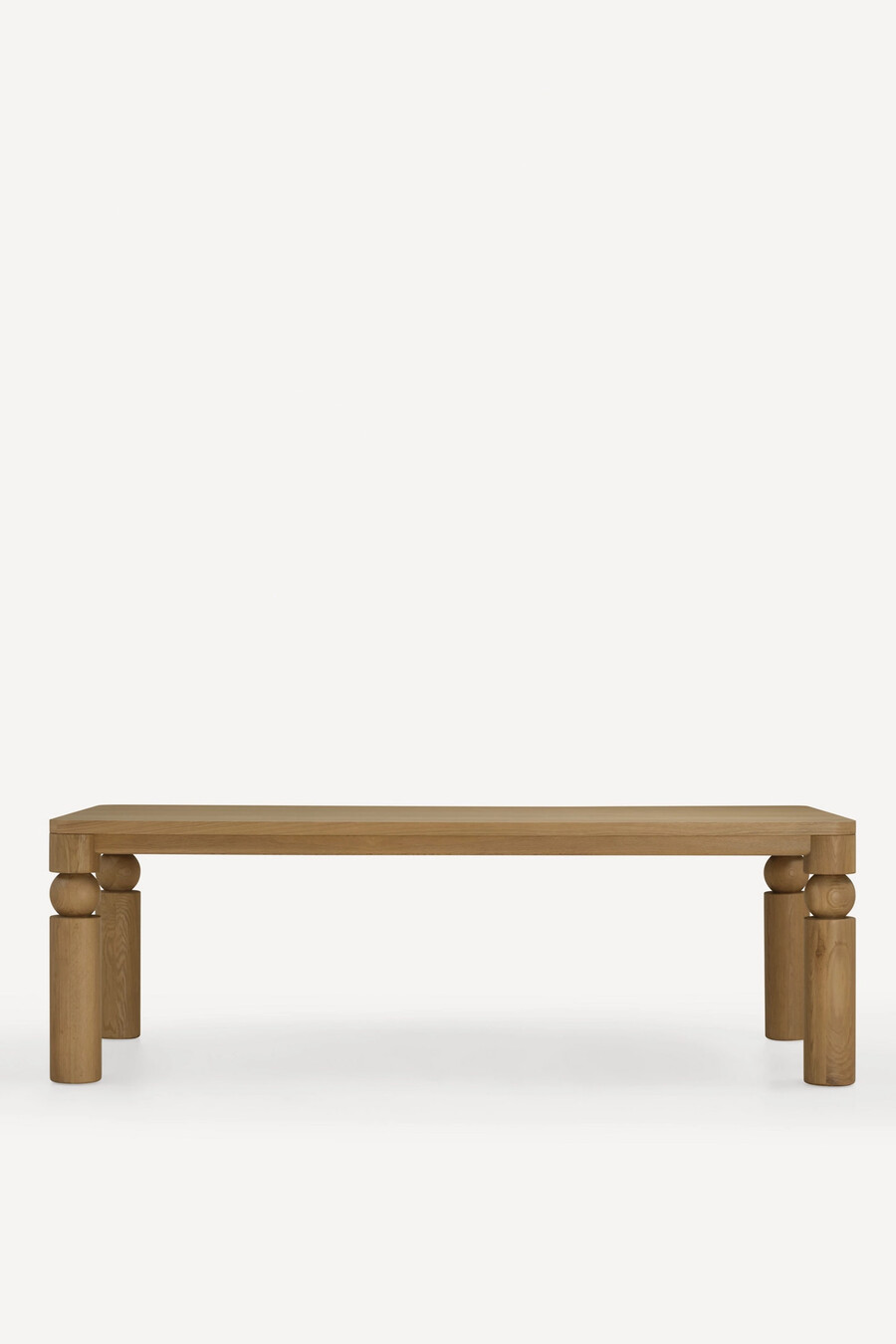cas rectangular turned wood dining table