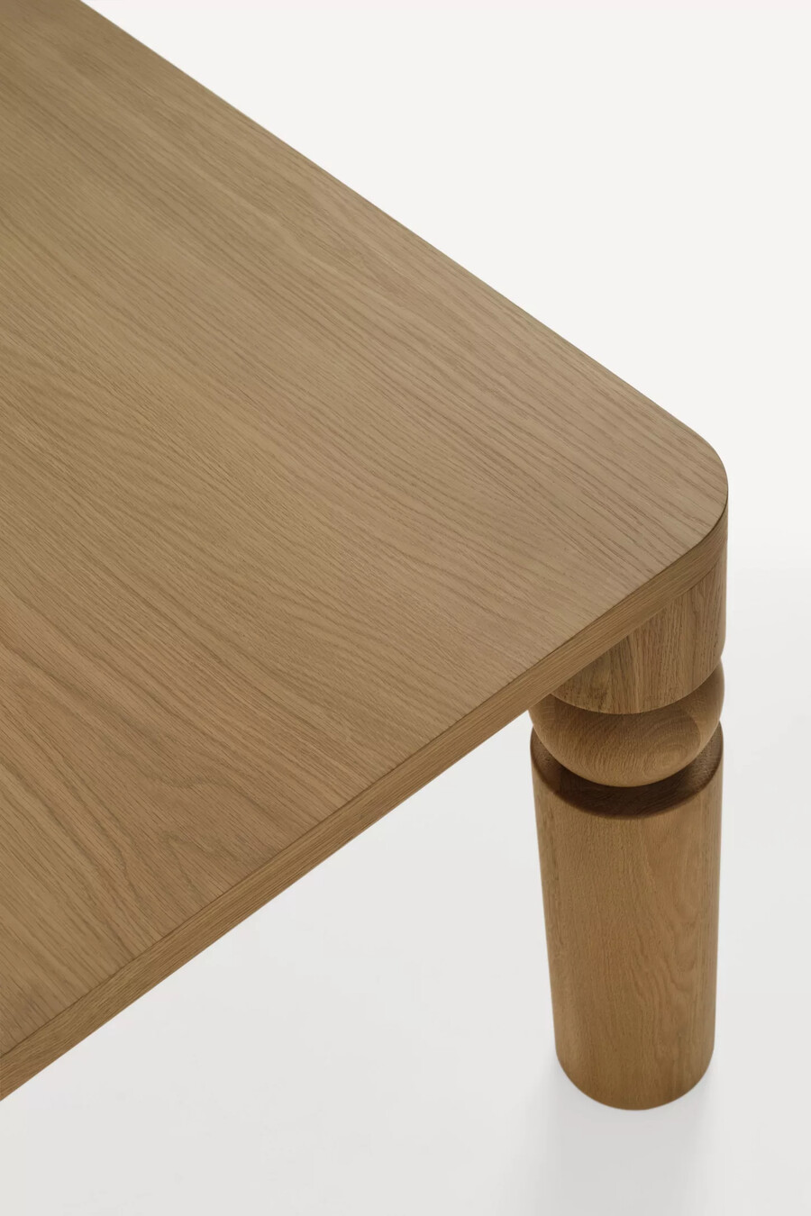 cas rectangular turned wood dining table
