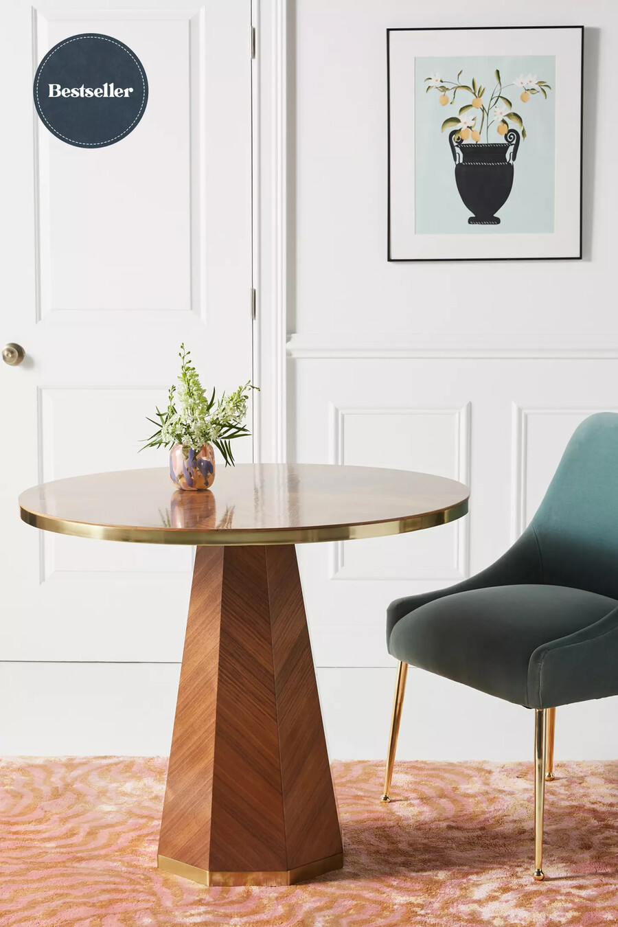 quillen marquetry round bistro table