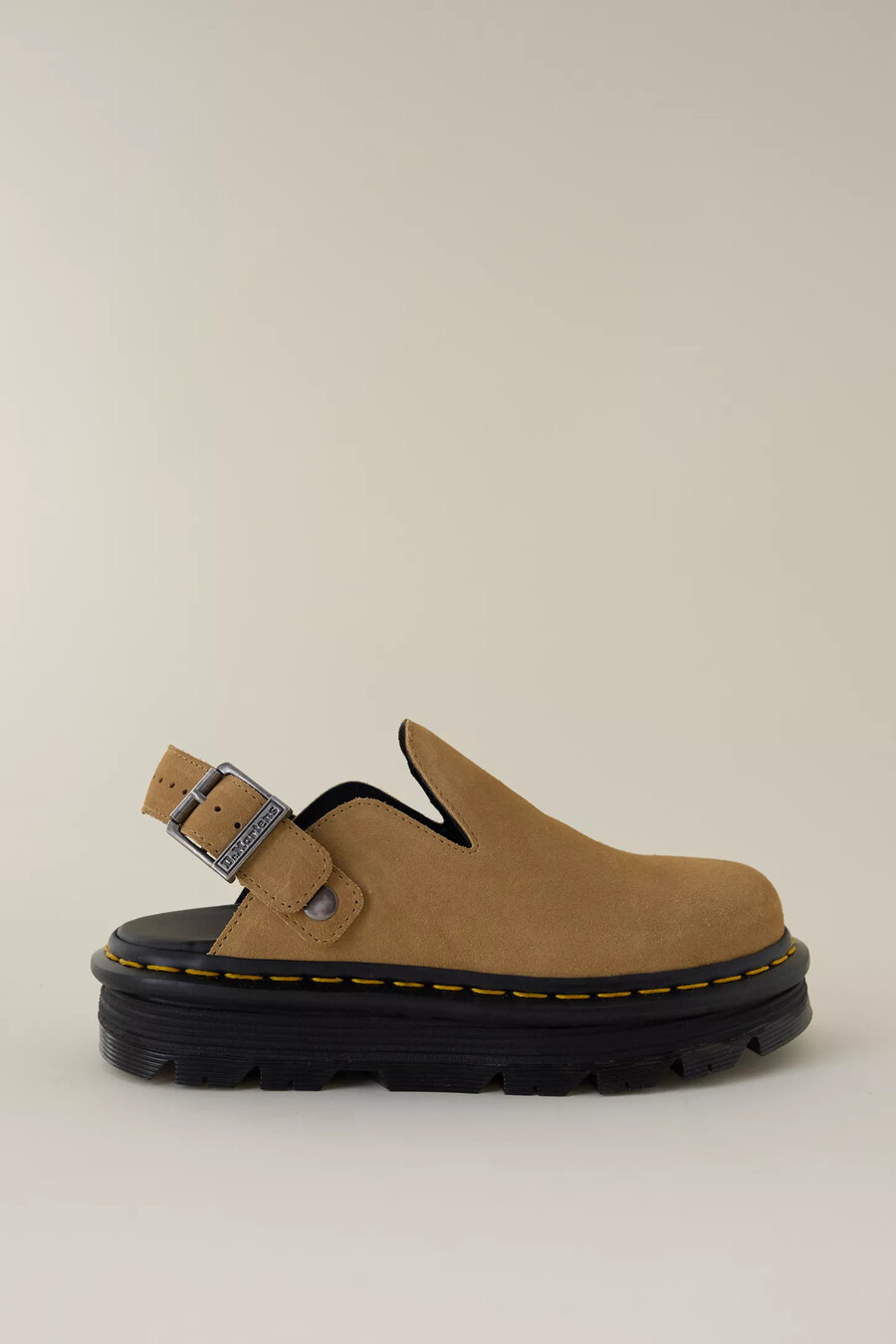 dr. martens zebzag suede slingback mules