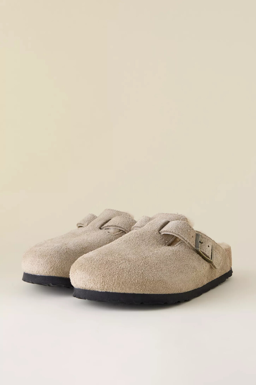 birkenstock boston shearling clogs