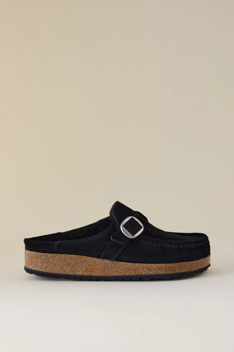 birkenstock buckley shearling suede clogs