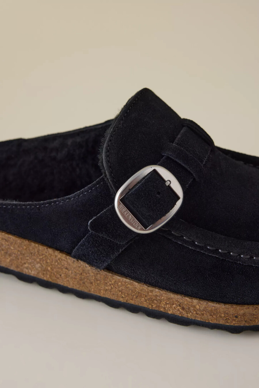 birkenstock buckley shearling suede clogs
