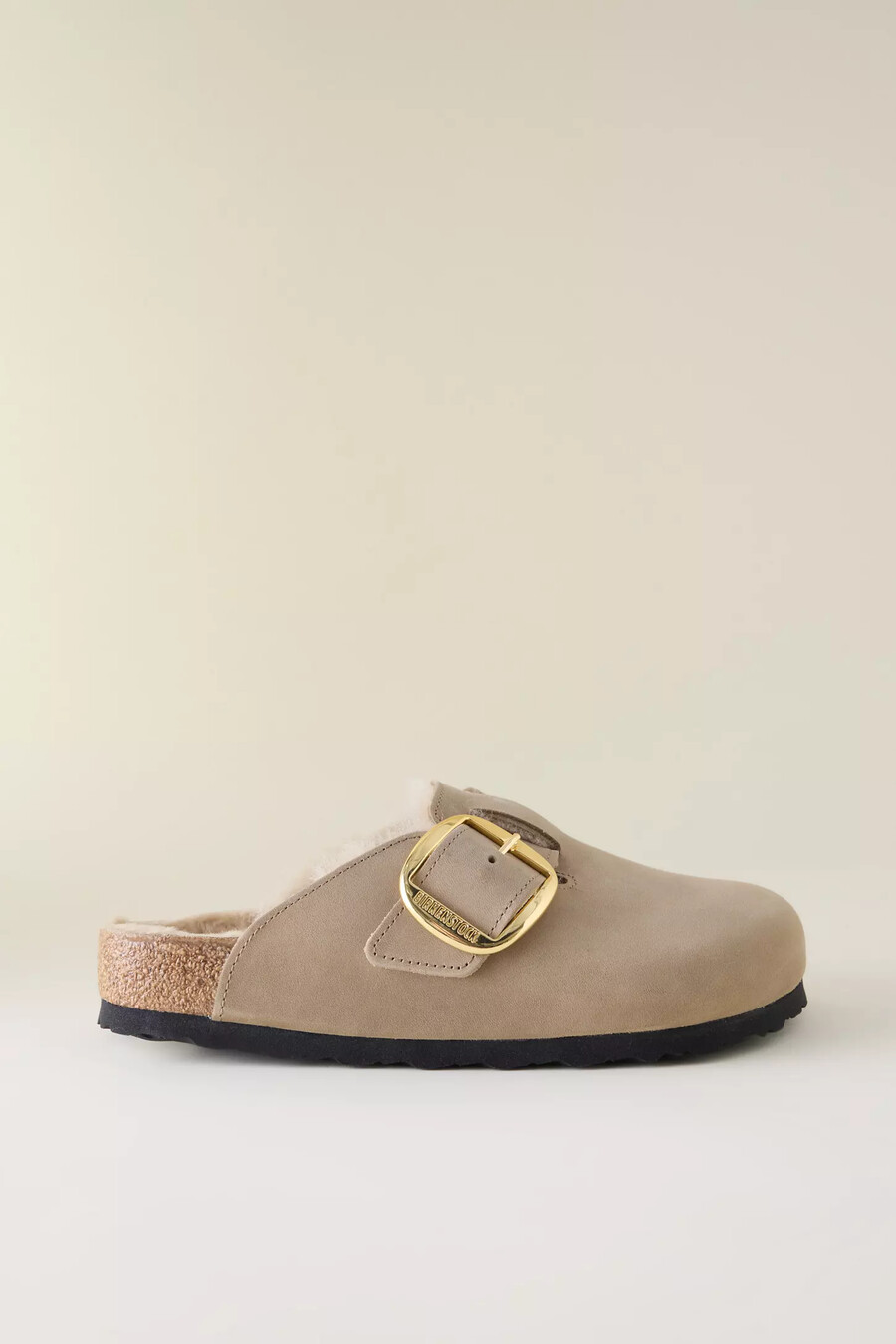 birkenstock boston big buckle shearling clogs