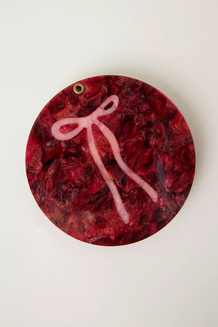 solar eclipse red bow compact mirror