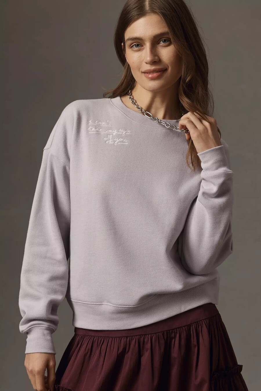 maeve x laetitia rouget embroidered sweatshirt