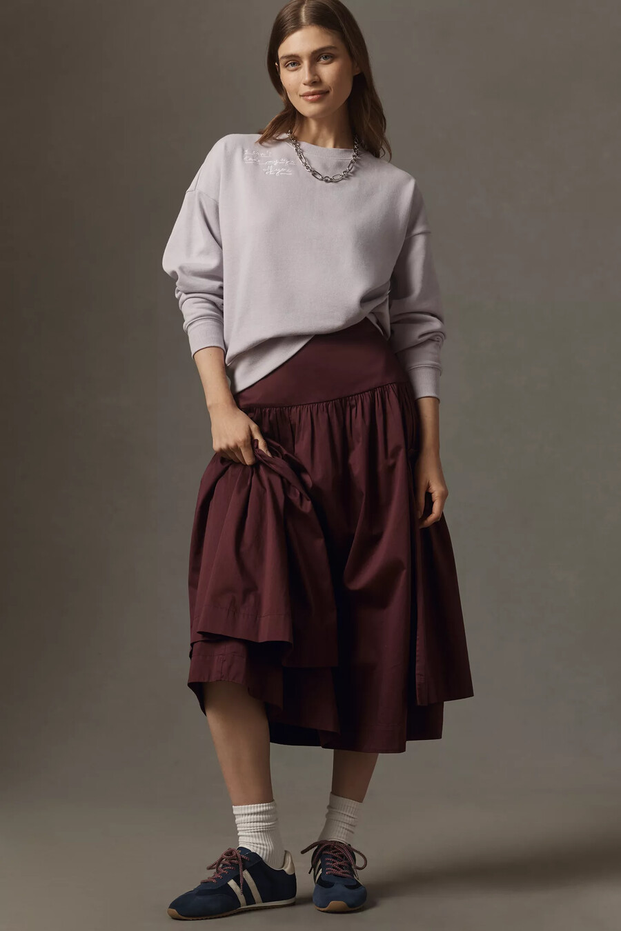 maeve x laetitia rouget embroidered sweatshirt