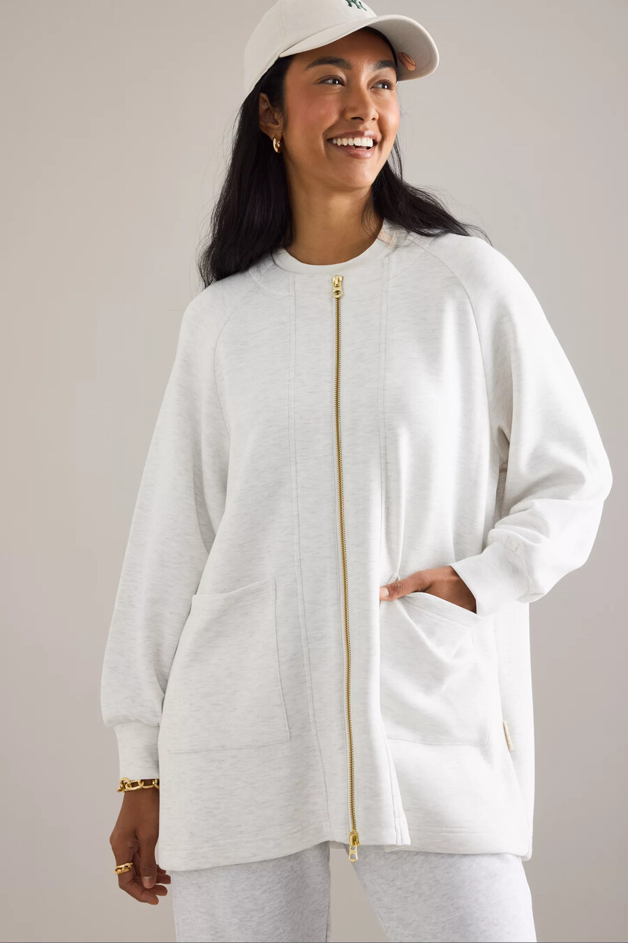 varley augusta zip-through sweatshirt