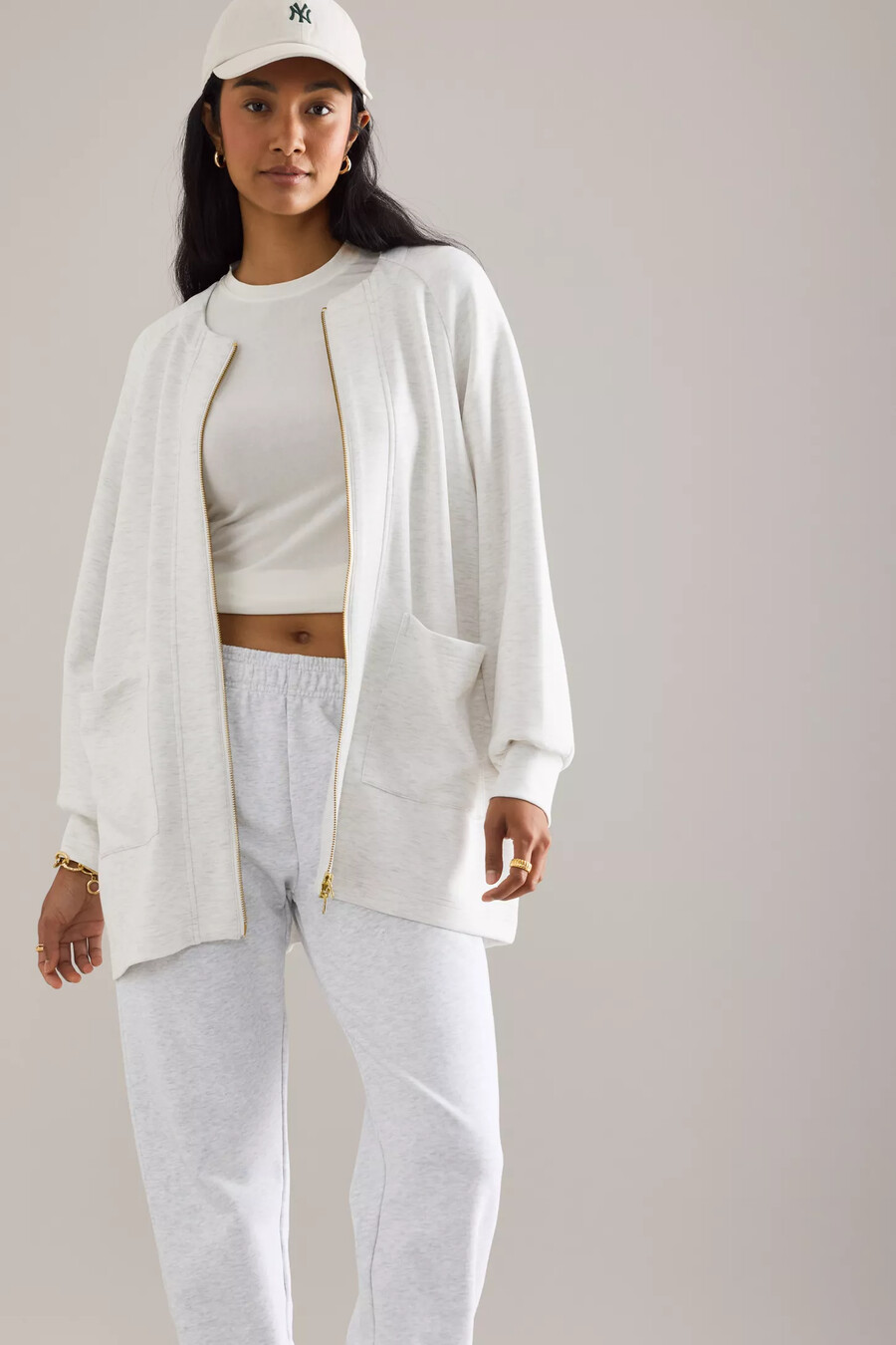 varley augusta zip-through sweatshirt
