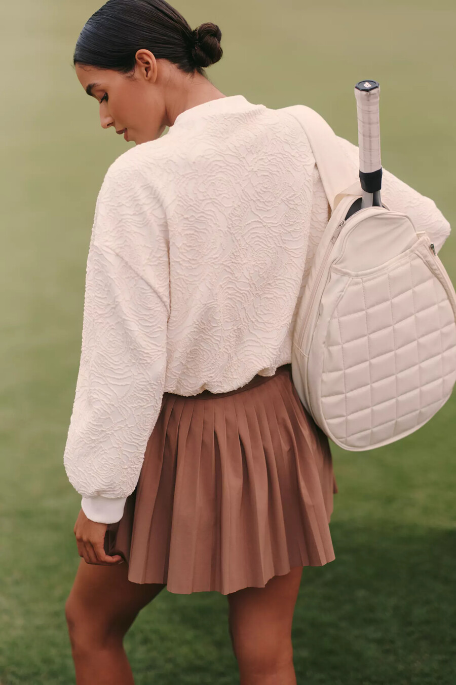 daily practice textured bubble sweatshirt