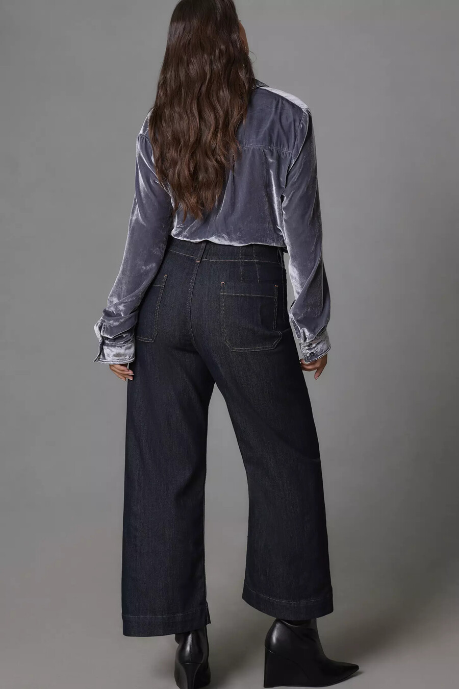 the colette cropped wide-leg jeans by maeve