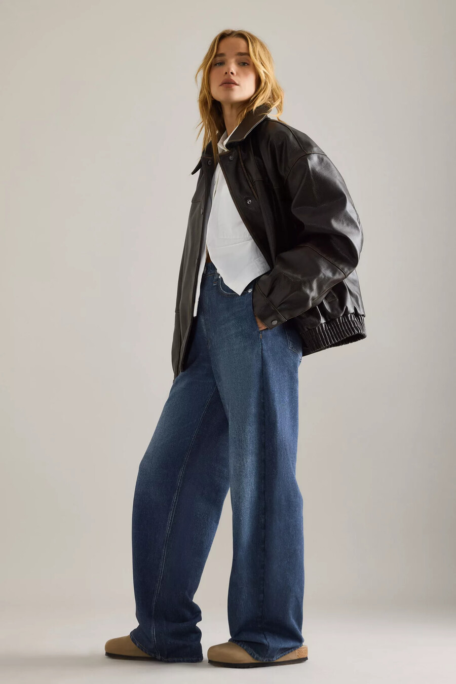 rag bone miramar terry wide-leg jeans
