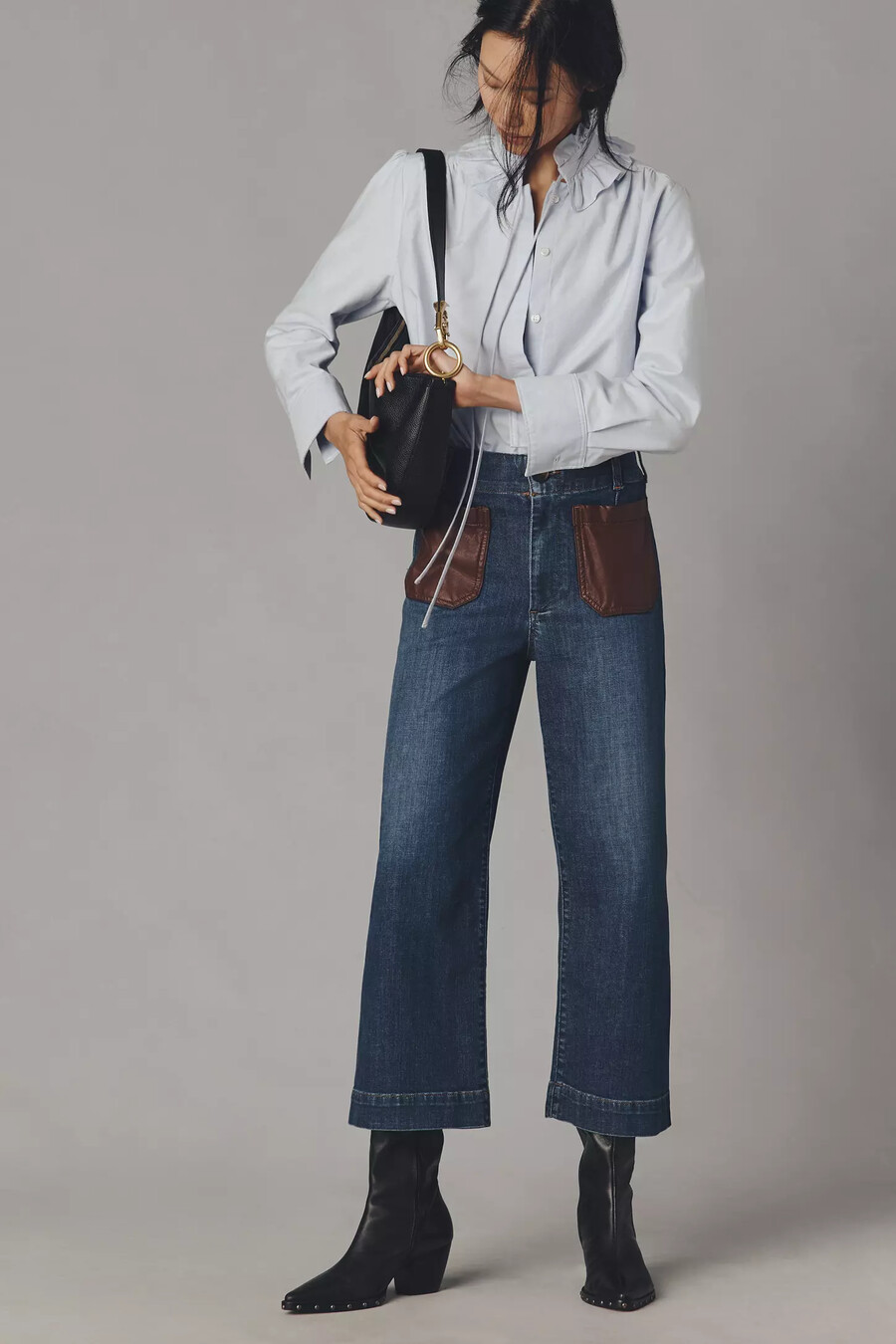 the colette crop high-rise jeans by maeve
