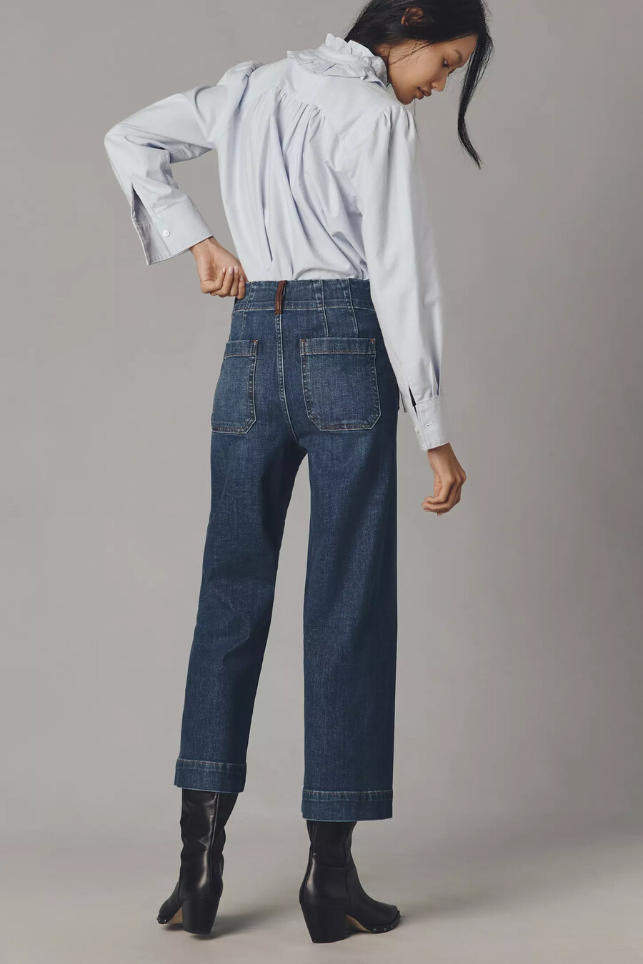 the colette crop high-rise jeans by maeve